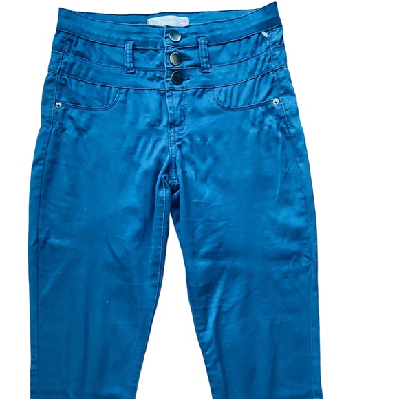 No Boundaries Teal Corset Waist Stretch Jeans , Skinny Jeans , Women Denim Jeans - Picture 7 of 12